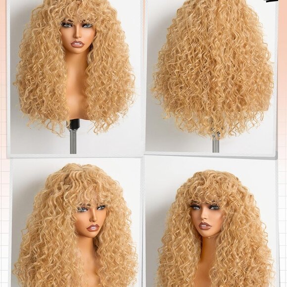 Shoulder Legnth Shaggy Wig With Bangs - Picture 2 of 4